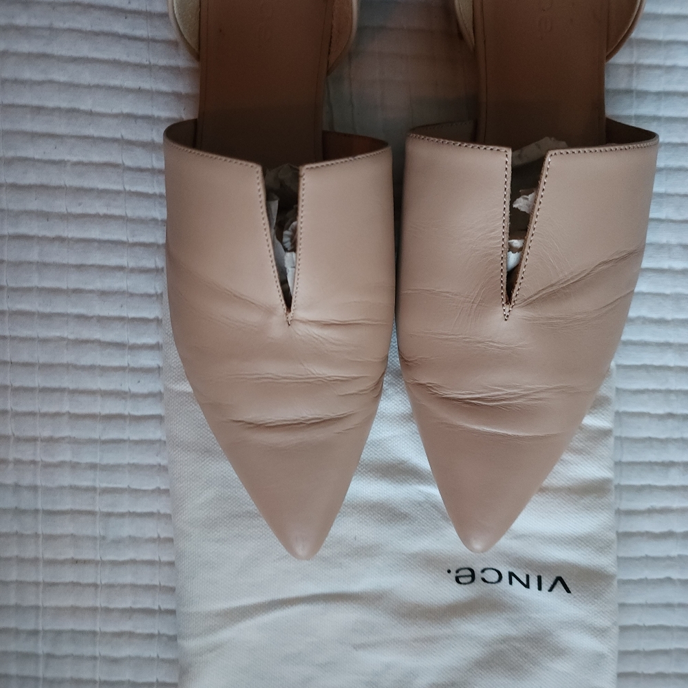 Vince Tan Leather Flats - Picture 5 of 12